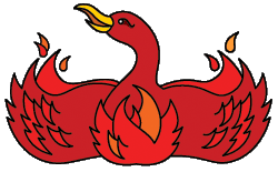 The original Mozilla Phoenix logo before eventually being rebranded into a fox